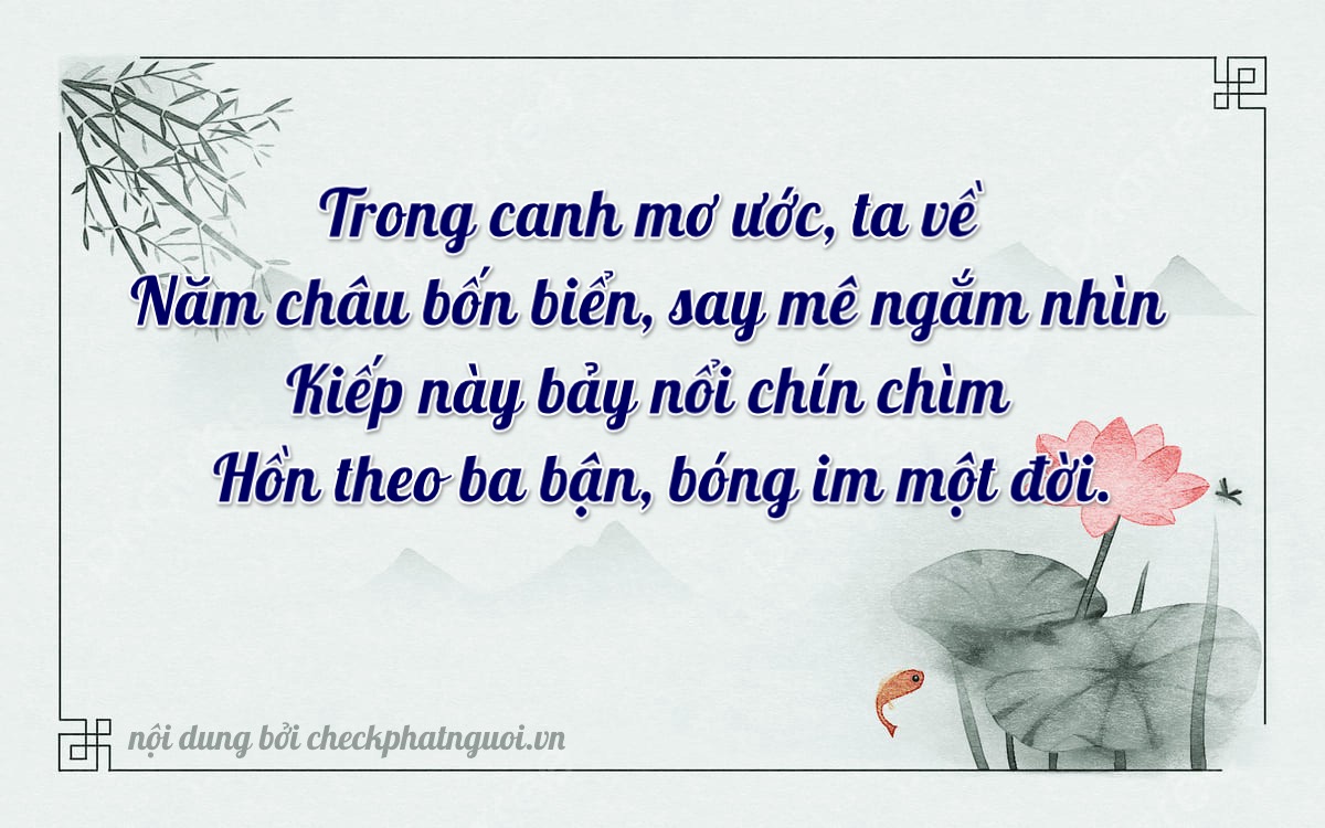 Bài thơ ý nghĩa cho <b>biển số 35A-35073</b> tại website checkphatnguoi.vn