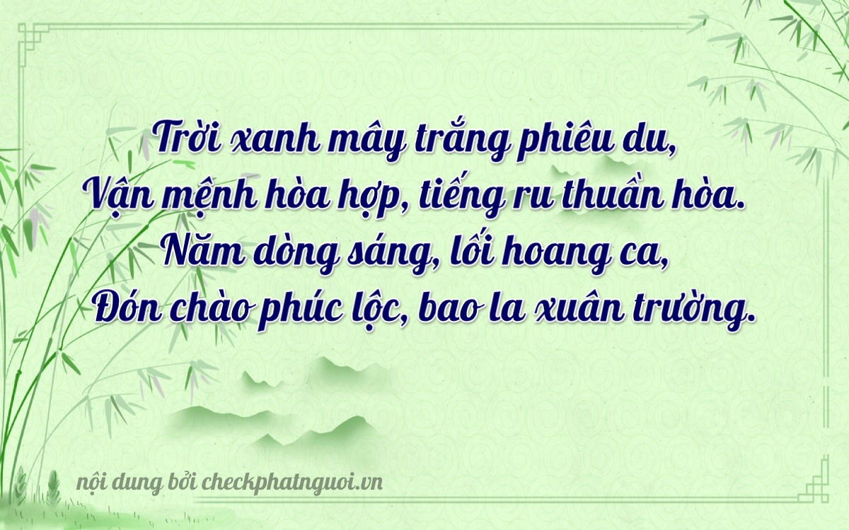 Bài thơ ý nghĩa cho <b>biển số 35A-35183</b> tại website checkphatnguoi.vn