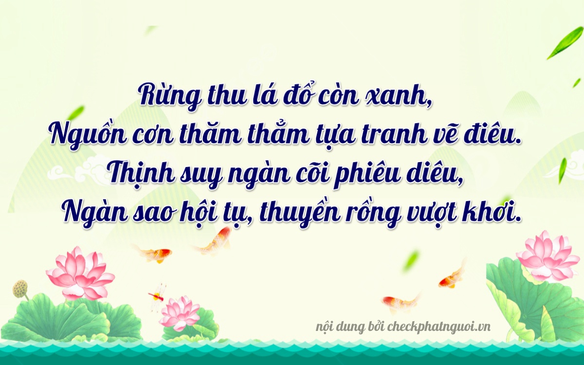 Bài thơ ý nghĩa cho <b>biển số 35A-39822</b> tại website checkphatnguoi.vn