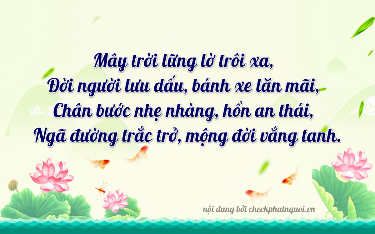 Bài thơ ý nghĩa cho <b>biển số 35A-39856</b> tại website checkphatnguoi.vn