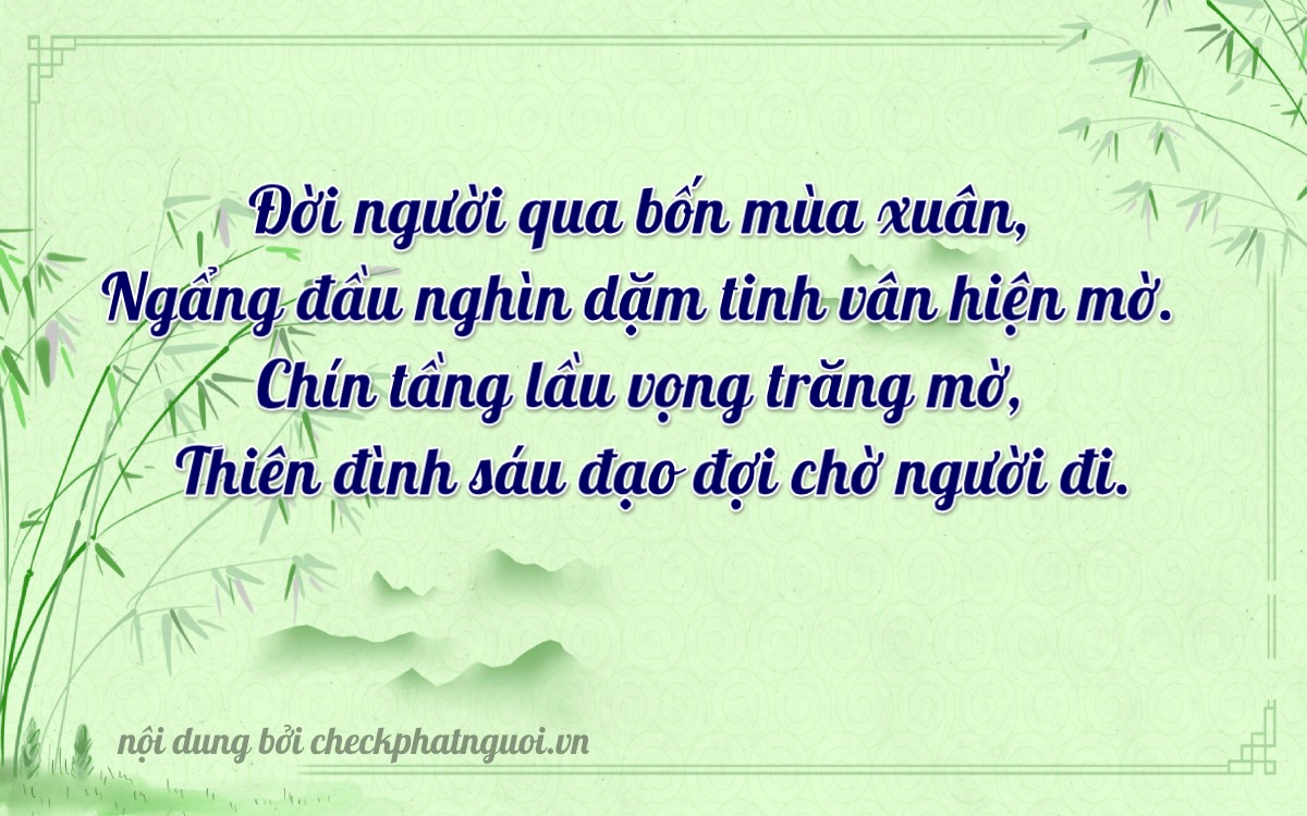 Bài thơ ý nghĩa cho <b>biển số 35A-40196</b> tại website checkphatnguoi.vn