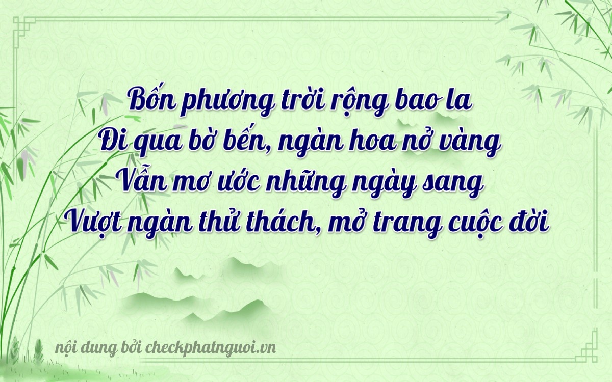 Bài thơ ý nghĩa cho <b>biển số 35A-40713</b> tại website checkphatnguoi.vn