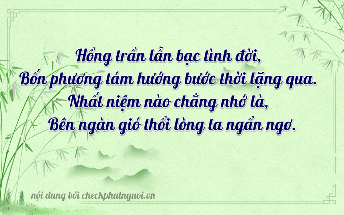 Bài thơ ý nghĩa cho <b>biển số 35A-41987</b> tại website checkphatnguoi.vn