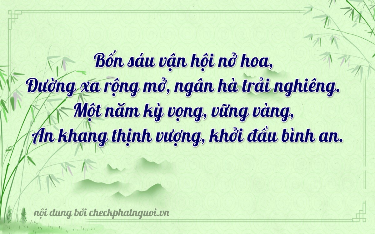 Bài thơ ý nghĩa cho <b>biển số 35A-46152</b> tại website checkphatnguoi.vn