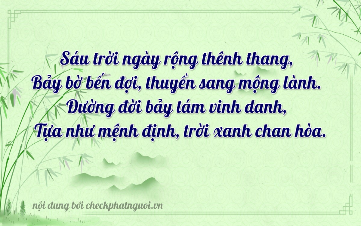 Bài thơ ý nghĩa cho <b>biển số 35A-67278</b> tại website checkphatnguoi.vn