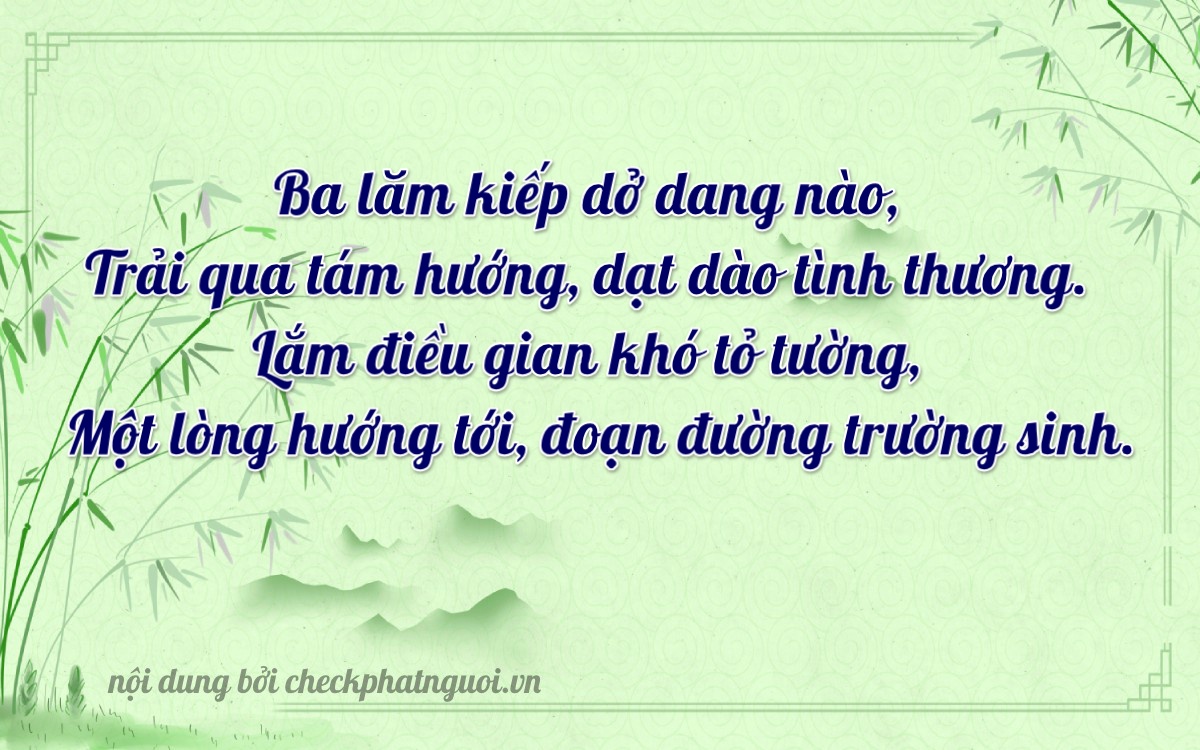 Bài thơ ý nghĩa cho <b>biển số 35AA-13801</b> tại website checkphatnguoi.vn