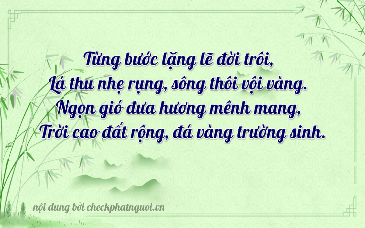 Bài thơ ý nghĩa cho <b>biển số 35AA-14694</b> tại website checkphatnguoi.vn