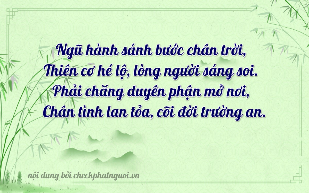 Bài thơ ý nghĩa cho <b>biển số 35AD-00705</b> tại website checkphatnguoi.vn