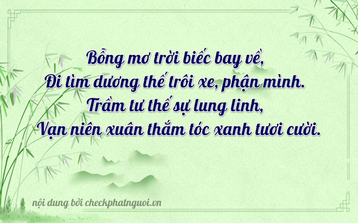 Bài thơ ý nghĩa cho <b>biển số 35AE-07341</b> tại website checkphatnguoi.vn