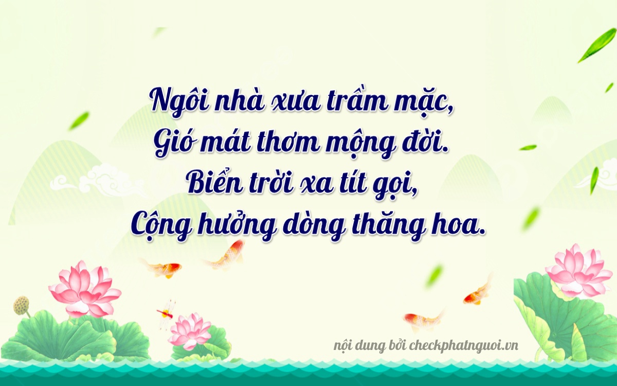 Bài thơ ý nghĩa cho <b>biển số 35AF-03085</b> tại website checkphatnguoi.vn