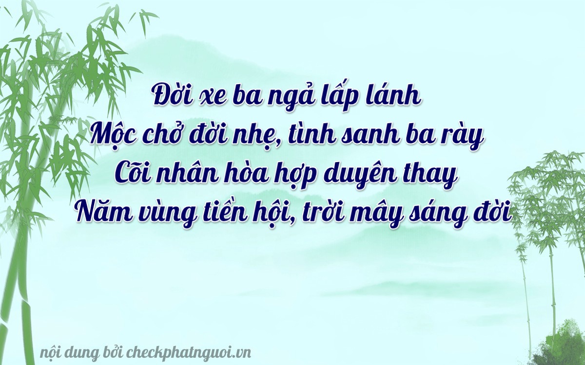 Bài thơ ý nghĩa cho <b>biển số 35AF-03105</b> tại website checkphatnguoi.vn