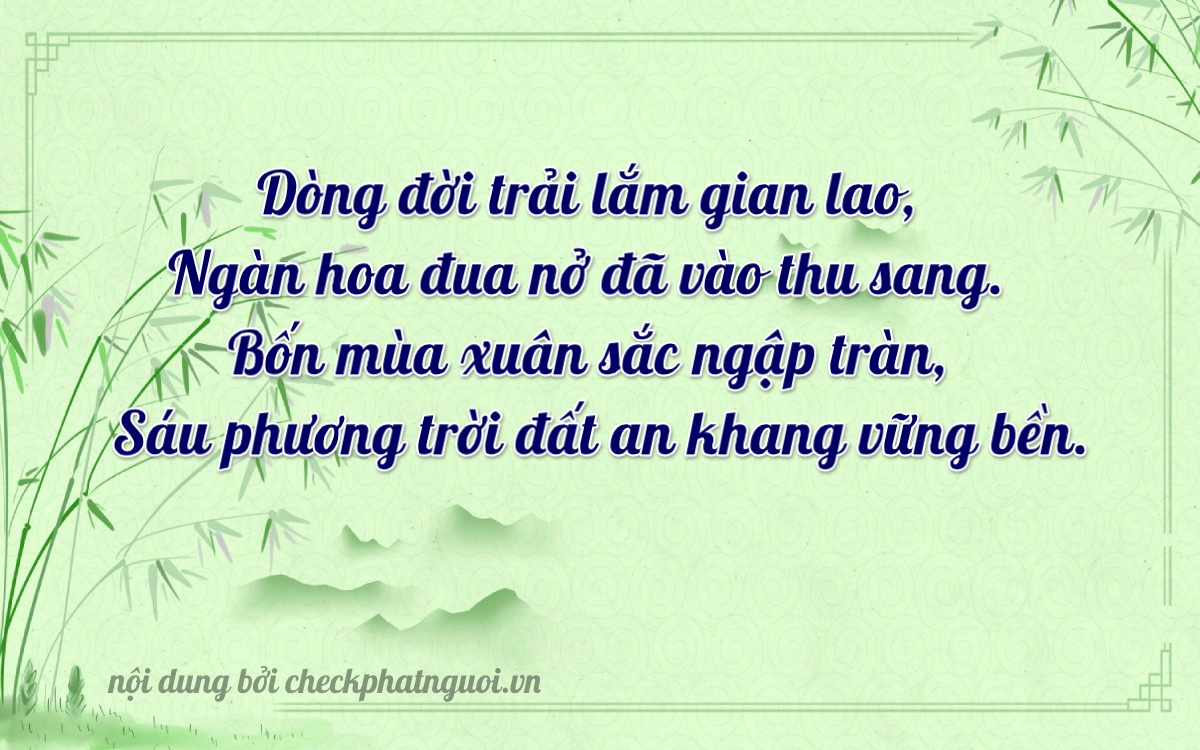 Bài thơ ý nghĩa cho <b>biển số 35AF-04996</b> tại website checkphatnguoi.vn