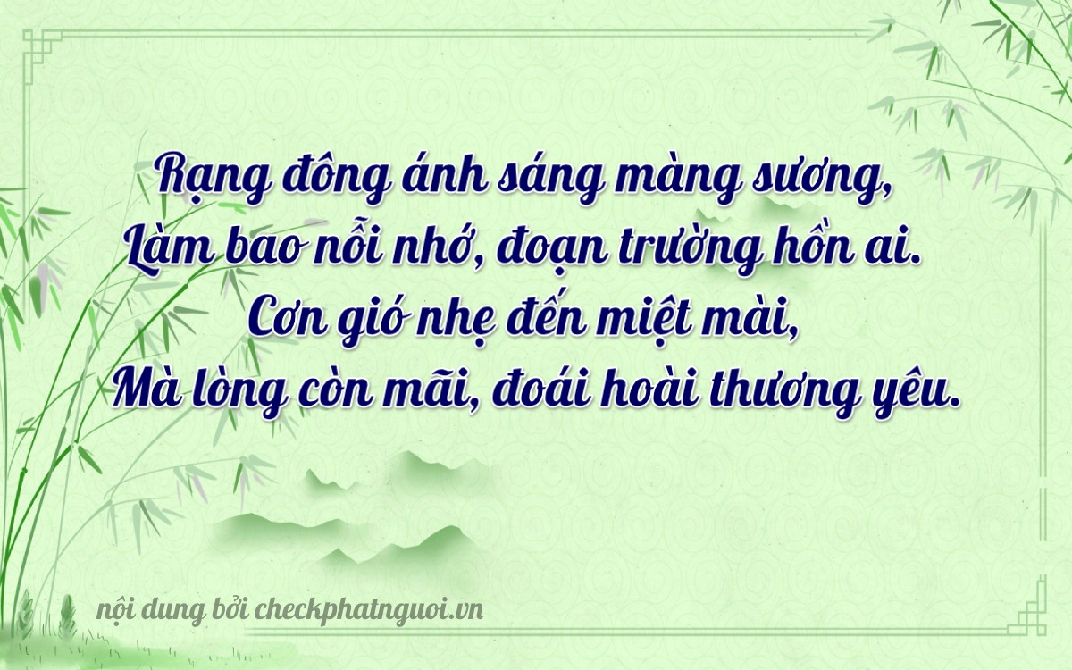 Bài thơ ý nghĩa cho <b>biển số 35AF-06115</b> tại website checkphatnguoi.vn