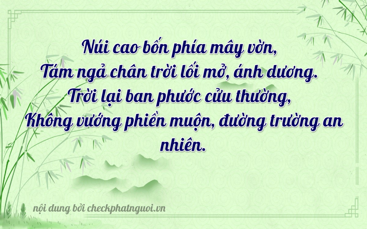 Bài thơ ý nghĩa cho <b>biển số 35AK-04890</b> tại website checkphatnguoi.vn
