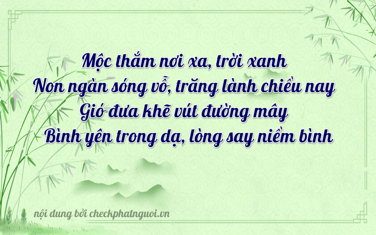 Bài thơ ý nghĩa cho <b>biển số 35AK-12070</b> tại website checkphatnguoi.vn