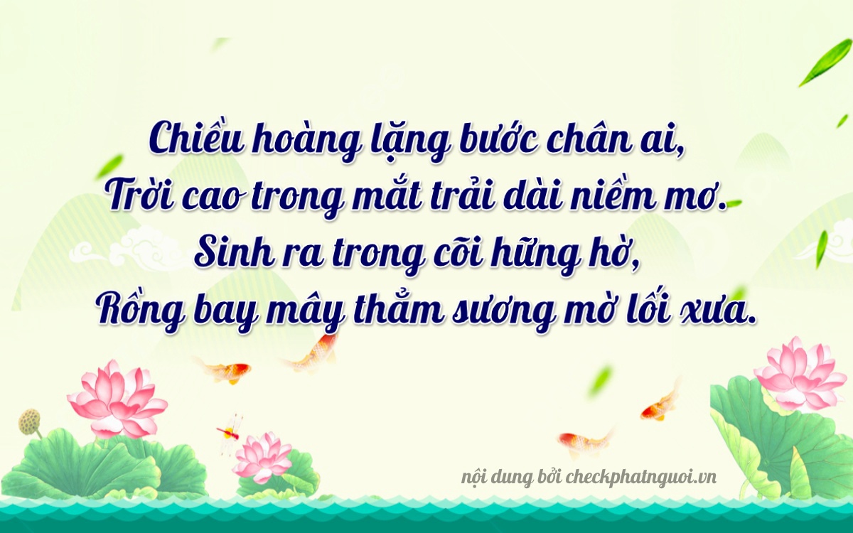 Bài thơ ý nghĩa cho <b>biển số 35B1-37727</b> tại website checkphatnguoi.vn