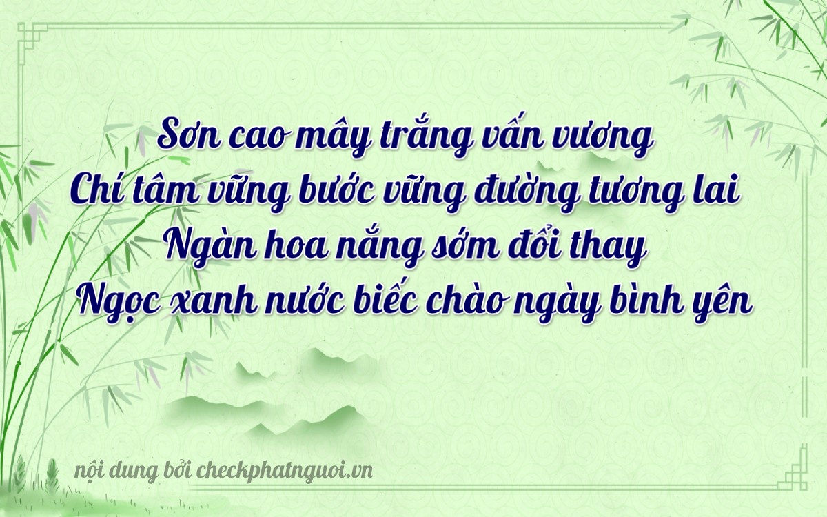 Bài thơ ý nghĩa cho <b>biển số 35B1-38530</b> tại website checkphatnguoi.vn
