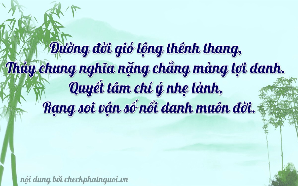 Bài thơ ý nghĩa cho <b>biển số 35B1-69519</b> tại website checkphatnguoi.vn