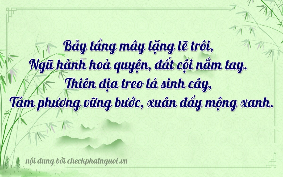 Bài thơ ý nghĩa cho <b>biển số 35B1-75783</b> tại website checkphatnguoi.vn