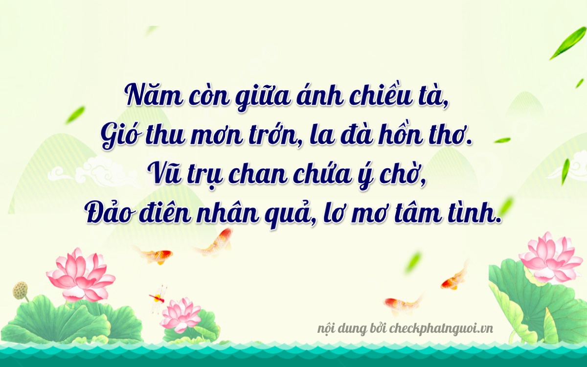 Bài thơ ý nghĩa cho <b>biển số 35B2-55793</b> tại website checkphatnguoi.vn