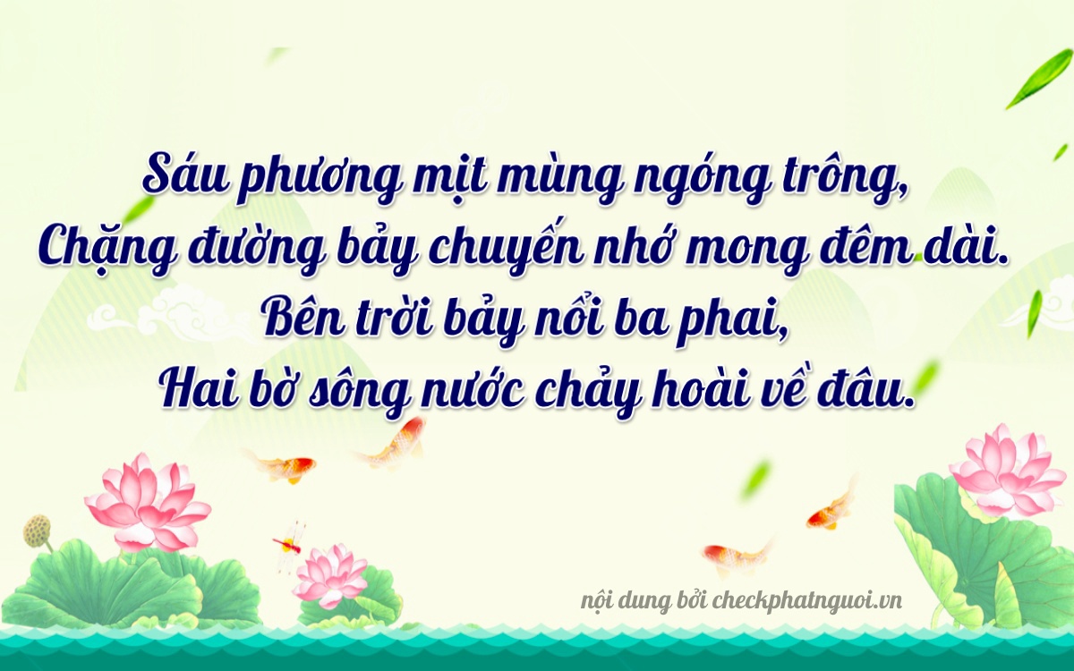 Bài thơ ý nghĩa cho <b>biển số 35B2-65772</b> tại website checkphatnguoi.vn