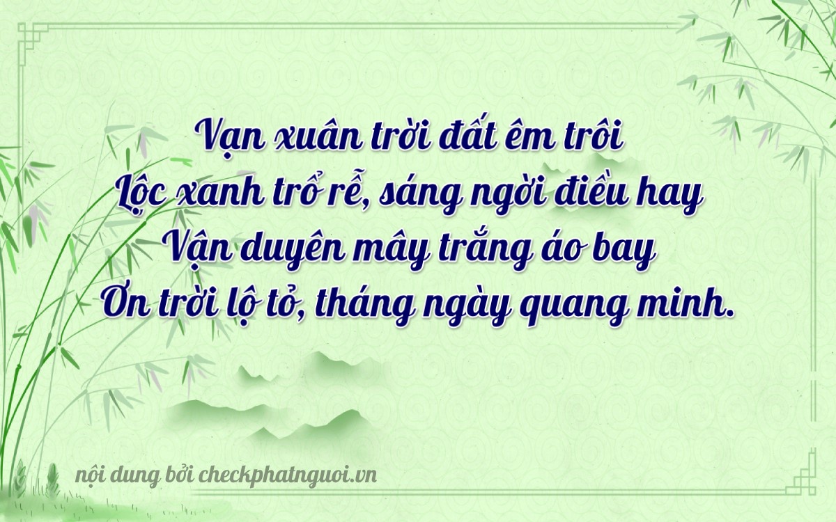 Bài thơ ý nghĩa cho <b>biển số 35B2-81181</b> tại website checkphatnguoi.vn