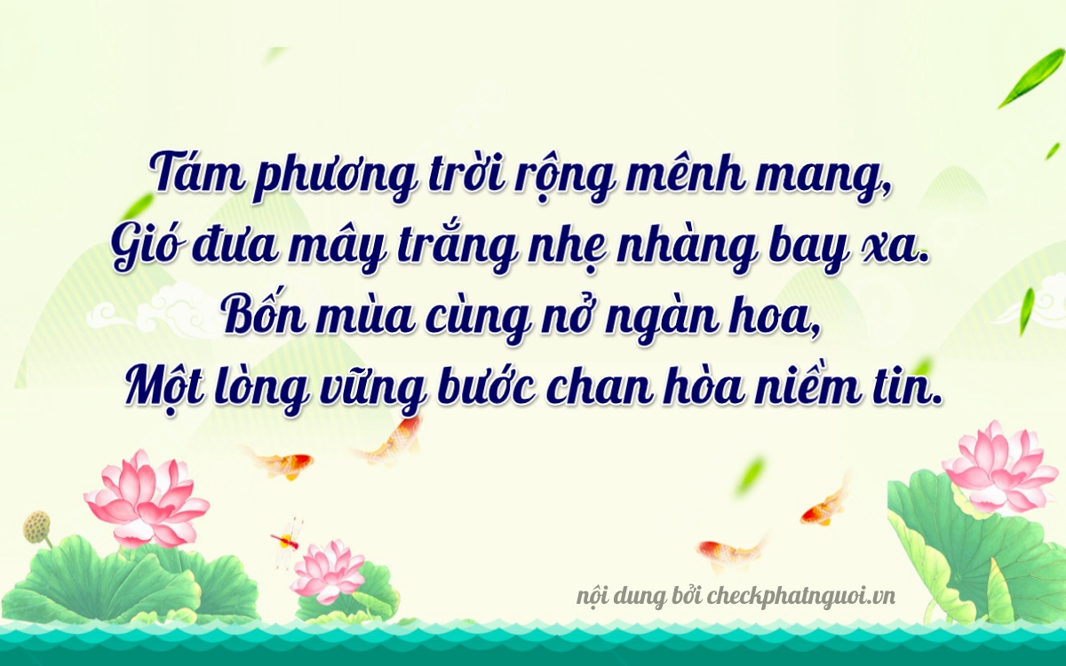 Bài thơ ý nghĩa cho <b>biển số 35B2-84731</b> tại website checkphatnguoi.vn