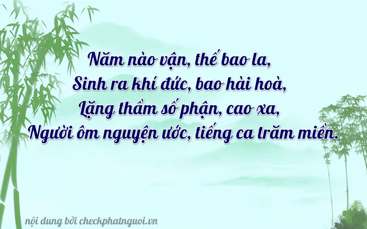 Bài thơ ý nghĩa cho <b>biển số 35B3-05603</b> tại website checkphatnguoi.vn