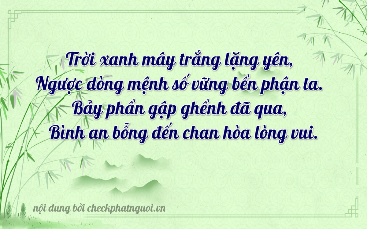 Bài thơ ý nghĩa cho <b>biển số 35C1-04778</b> tại website checkphatnguoi.vn