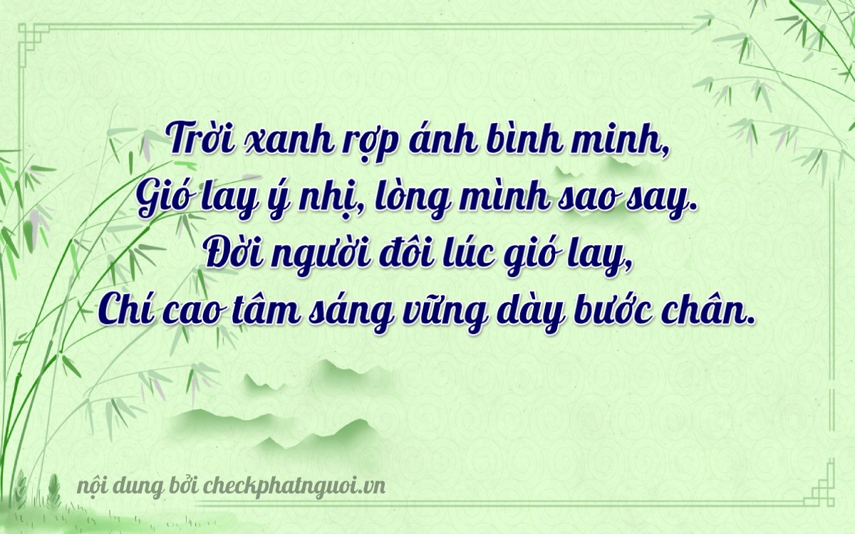 Bài thơ ý nghĩa cho <b>biển số 35C-10746</b> tại website checkphatnguoi.vn