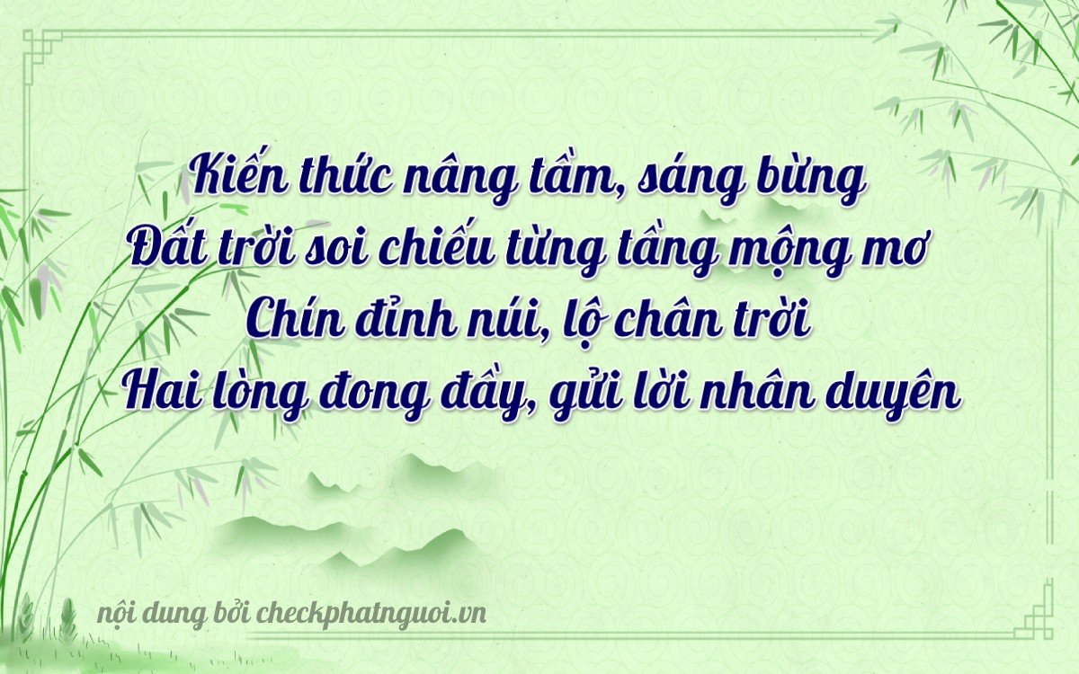 Bài thơ ý nghĩa cho <b>biển số 35C-16932</b> tại website checkphatnguoi.vn