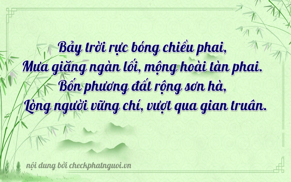 Bài thơ ý nghĩa cho <b>biển số 35C-17424</b> tại website checkphatnguoi.vn