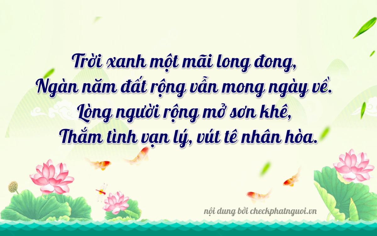 Bài thơ ý nghĩa cho <b>biển số 35E-00131</b> tại website checkphatnguoi.vn