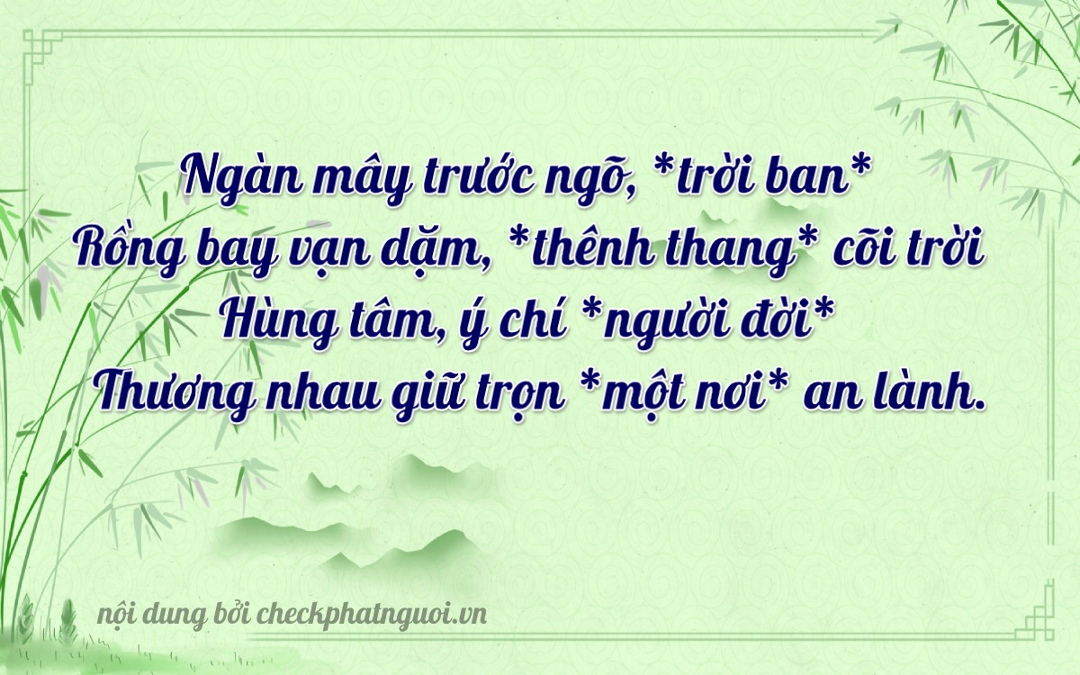 Bài thơ ý nghĩa cho <b>biển số 35H-03091</b> tại website checkphatnguoi.vn