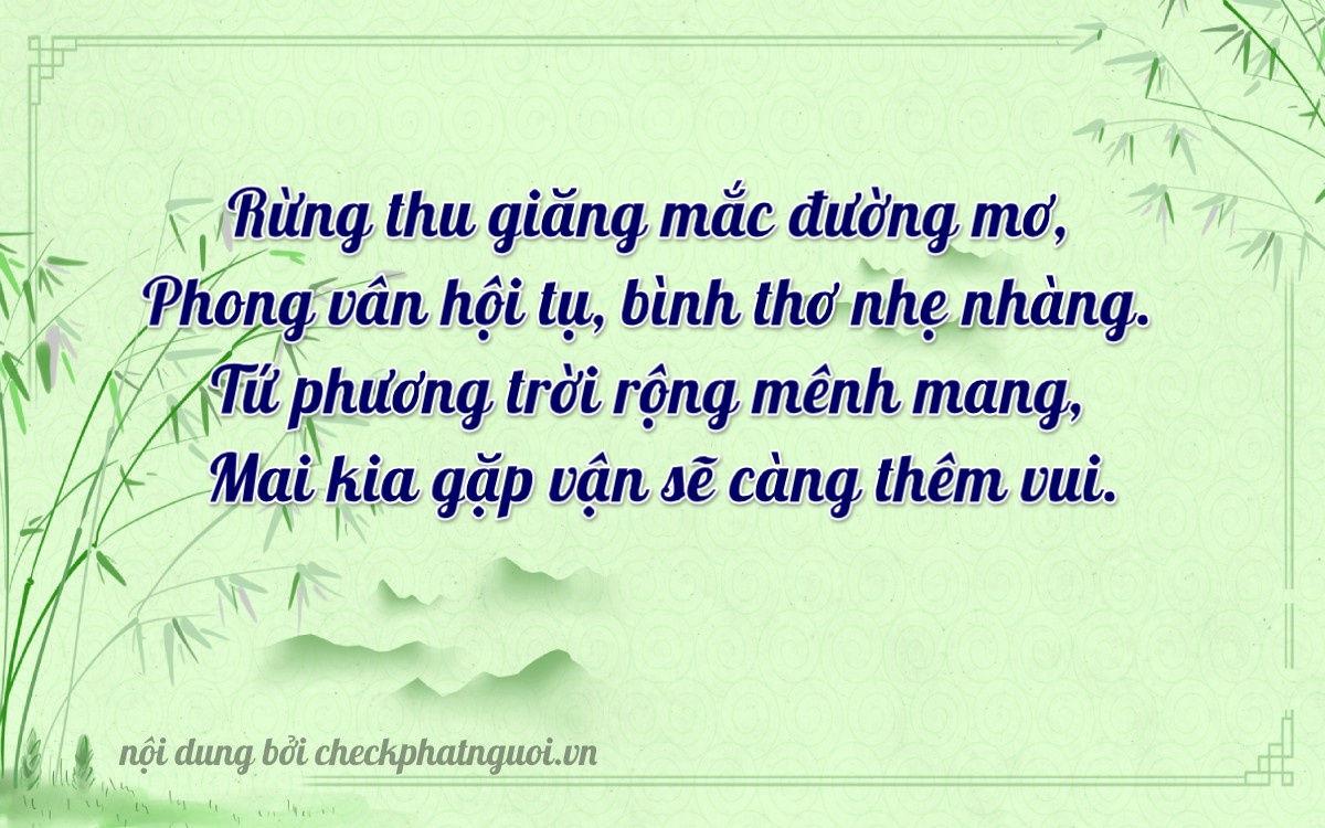 Bài thơ ý nghĩa cho <b>biển số 35H1-04407</b> tại website checkphatnguoi.vn