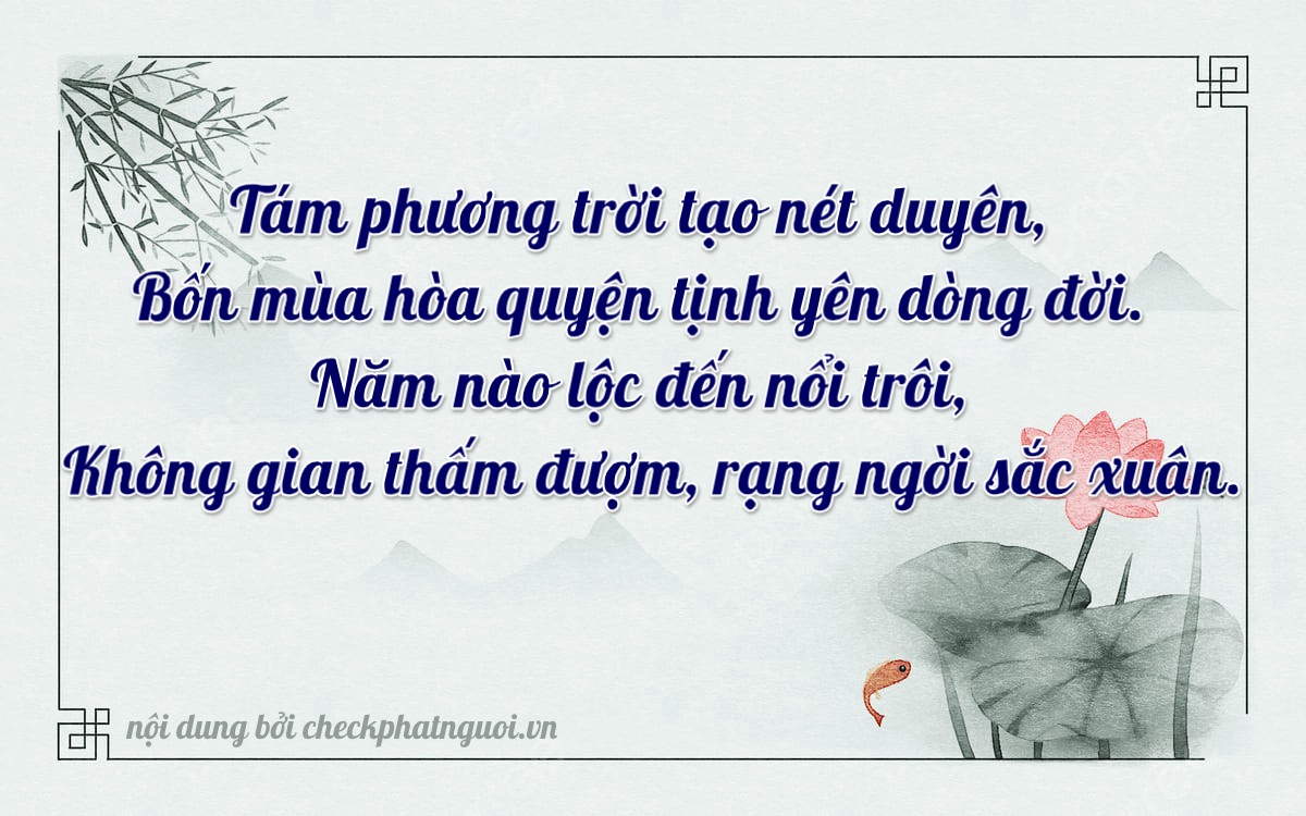 Bài thơ ý nghĩa cho <b>biển số 35K1-28450</b> tại website checkphatnguoi.vn