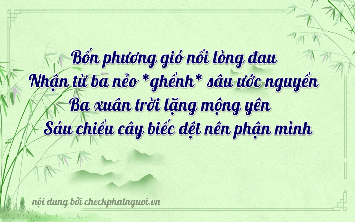 Bài thơ ý nghĩa cho <b>biển số 35K1-44336</b> tại website checkphatnguoi.vn