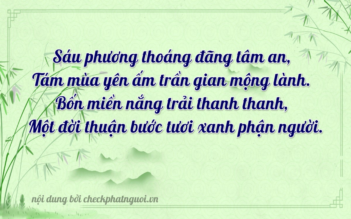 Bài thơ ý nghĩa cho <b>biển số 35K1-68418</b> tại website checkphatnguoi.vn