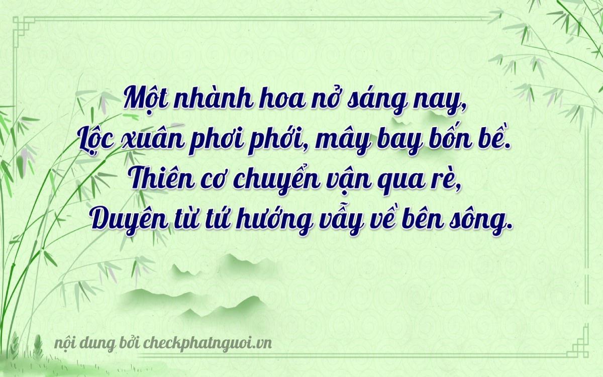 Bài thơ ý nghĩa cho <b>biển số 35M1-00367</b> tại website checkphatnguoi.vn