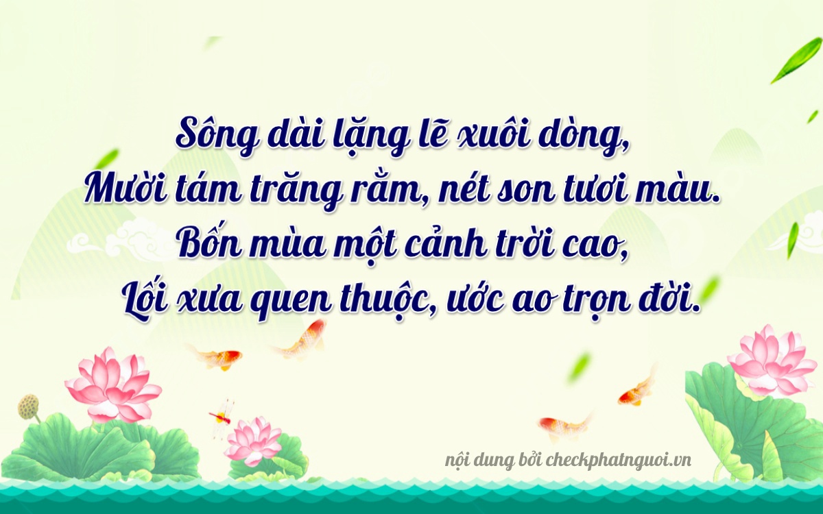 Bài thơ ý nghĩa cho <b>biển số 35N1-18642</b> tại website checkphatnguoi.vn