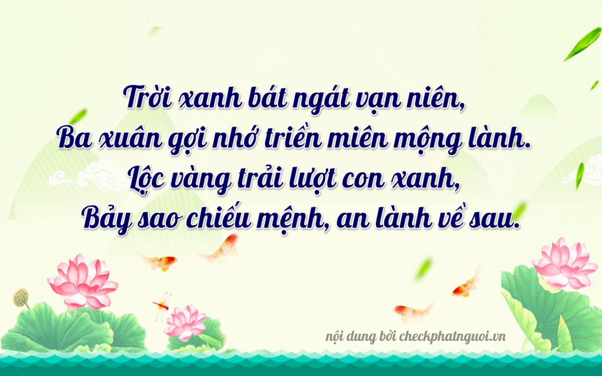 Bài thơ ý nghĩa cho <b>biển số 35N1-36867</b> tại website checkphatnguoi.vn