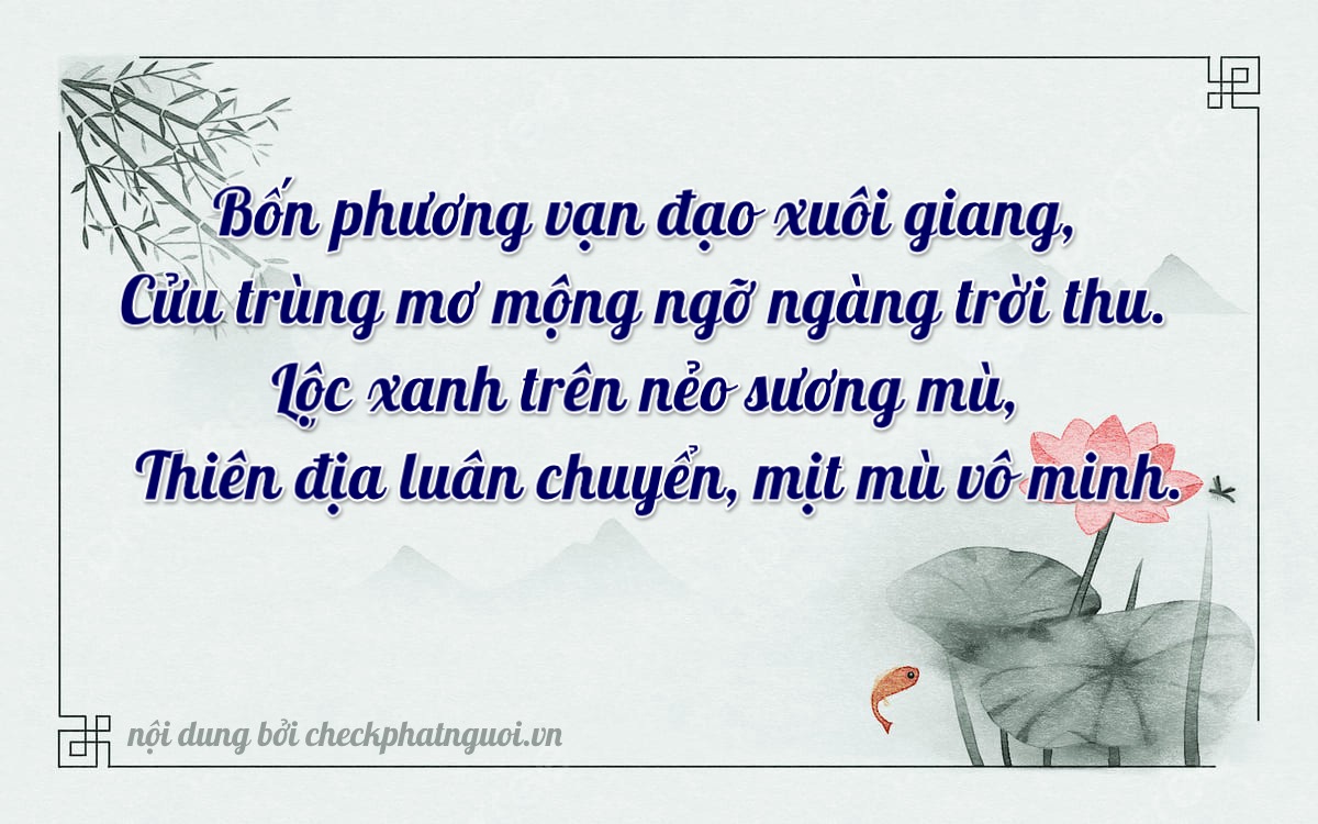 Bài thơ ý nghĩa cho <b>biển số 35N1-49173</b> tại website checkphatnguoi.vn