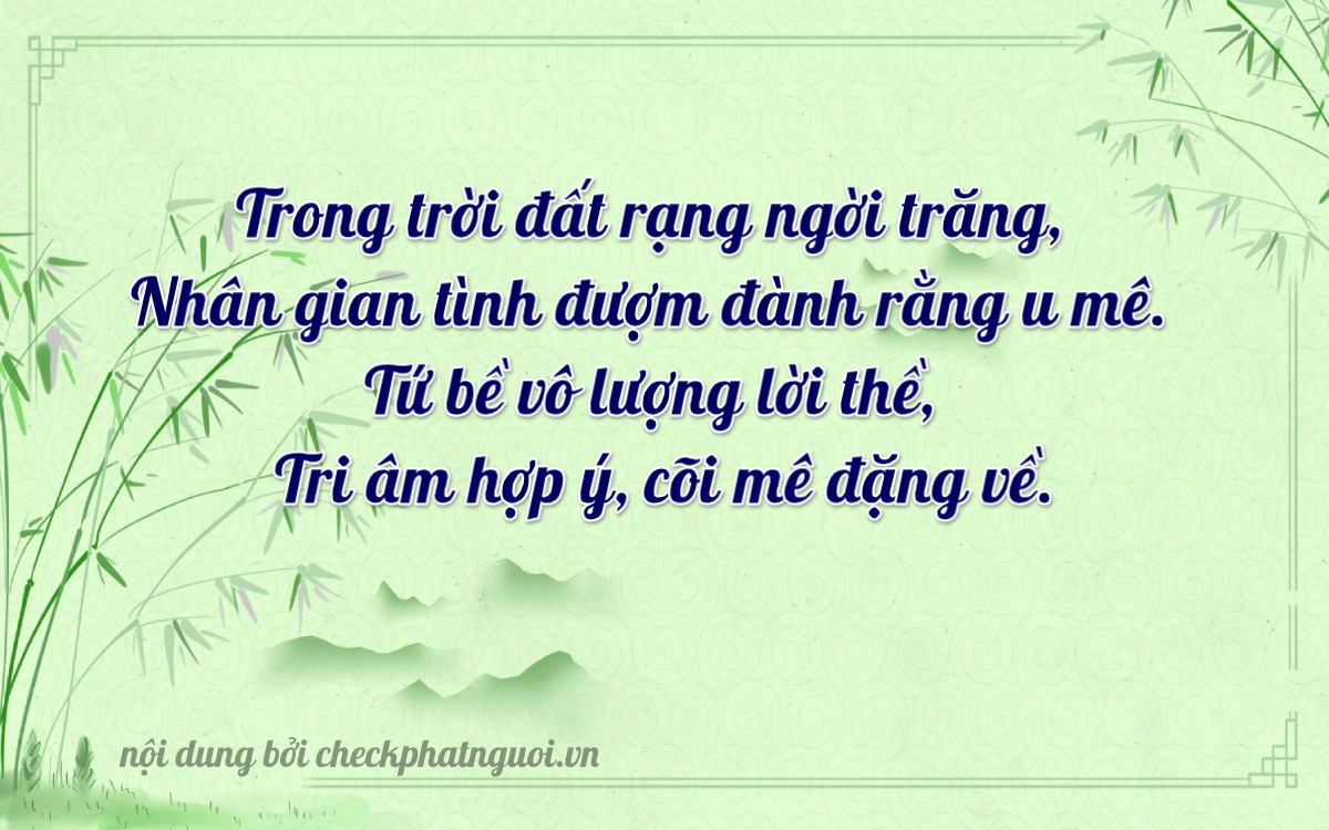 Bài thơ ý nghĩa cho <b>biển số 36418</b> tại website checkphatnguoi.vn