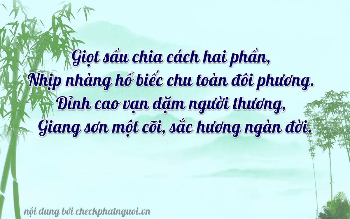 Bài thơ ý nghĩa cho <b>biển số 36687</b> tại website checkphatnguoi.vn