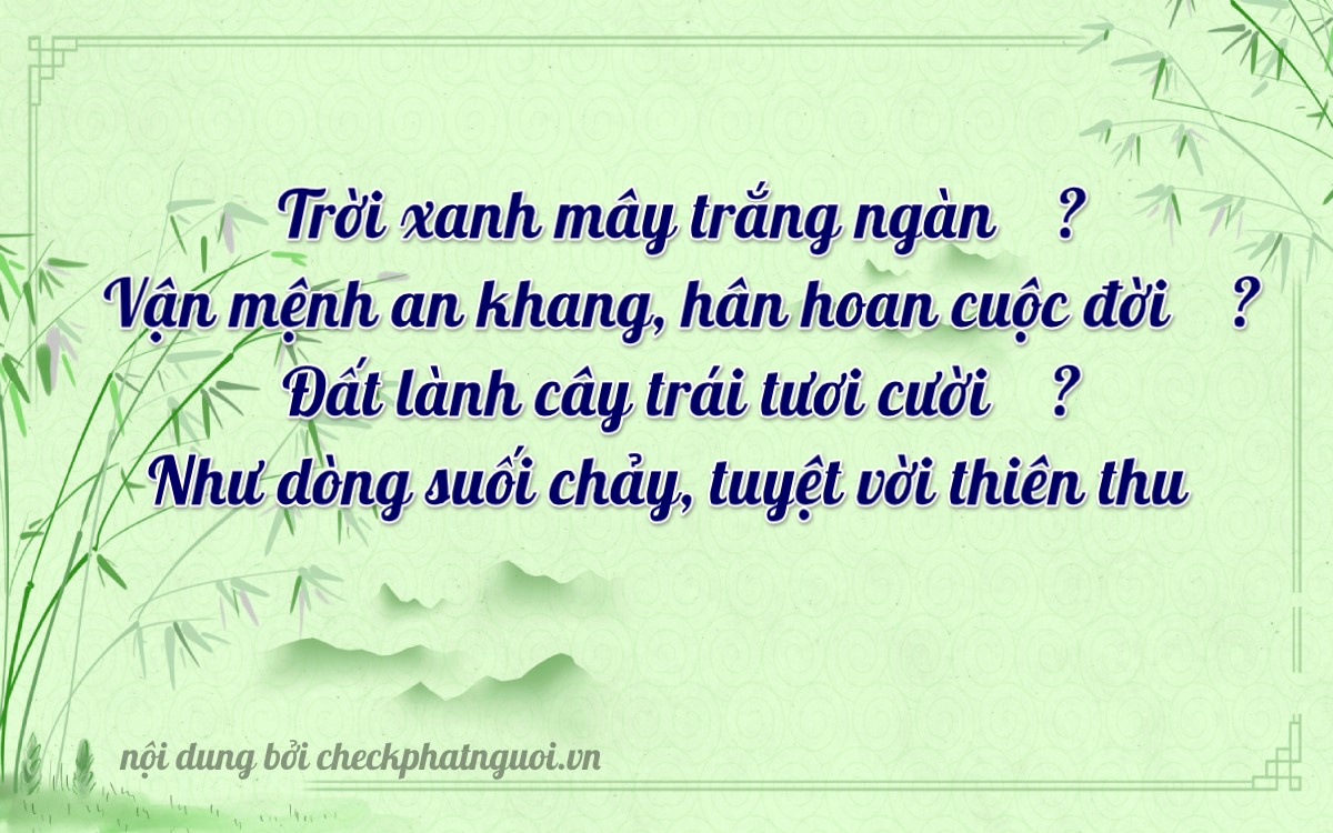 Bài thơ ý nghĩa cho <b>biển số 36891</b> tại website checkphatnguoi.vn