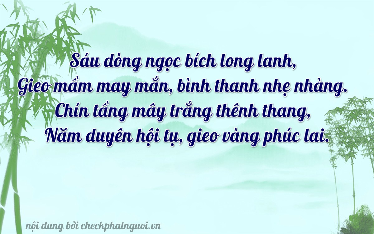 Bài thơ ý nghĩa cho <b>biển số 36956</b> tại website checkphatnguoi.vn