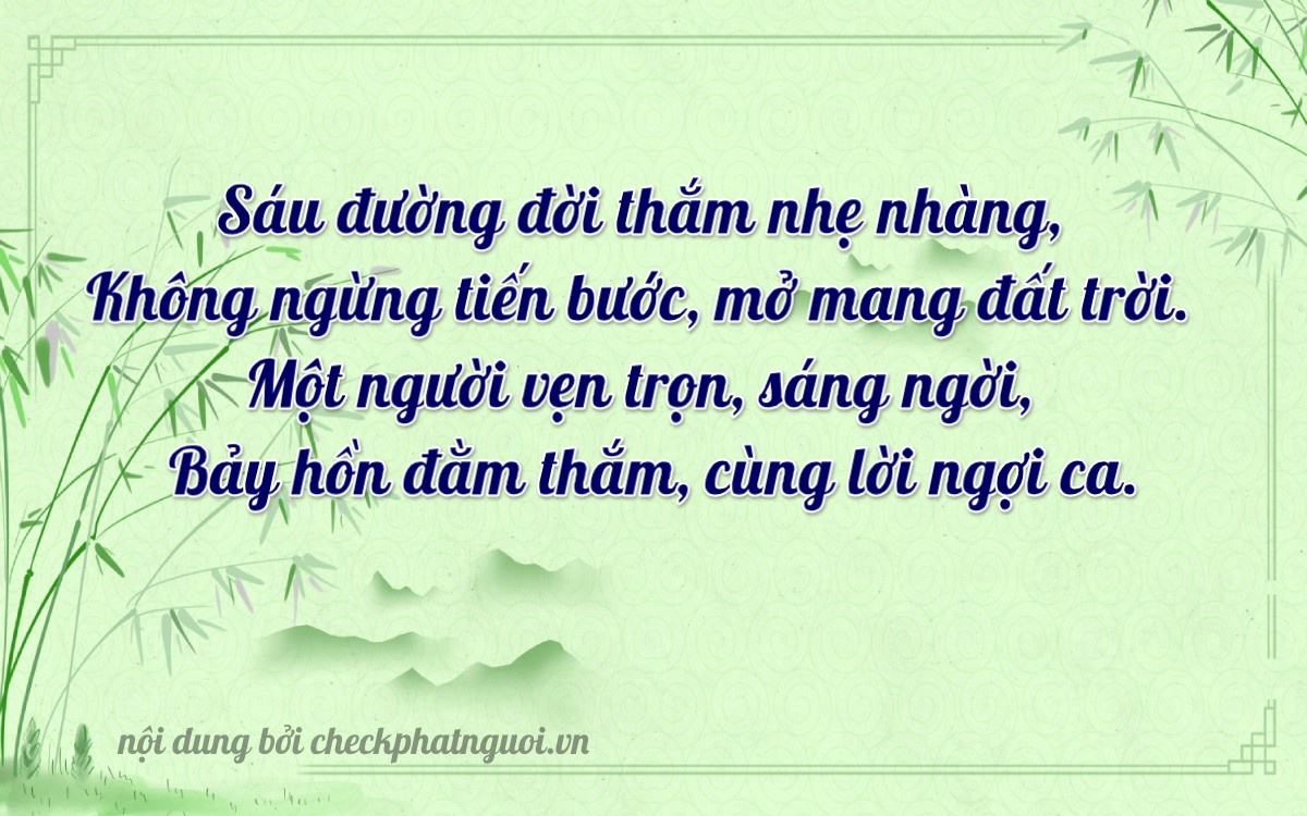 Bài thơ ý nghĩa cho <b>biển số 36A-06577</b> tại website checkphatnguoi.vn