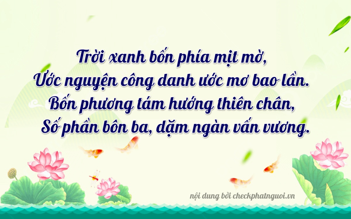 Bài thơ ý nghĩa cho <b>biển số 36A-07404</b> tại website checkphatnguoi.vn