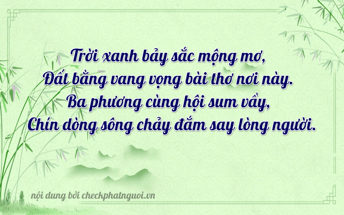 Bài thơ ý nghĩa cho <b>biển số 36A-07739</b> tại website checkphatnguoi.vn