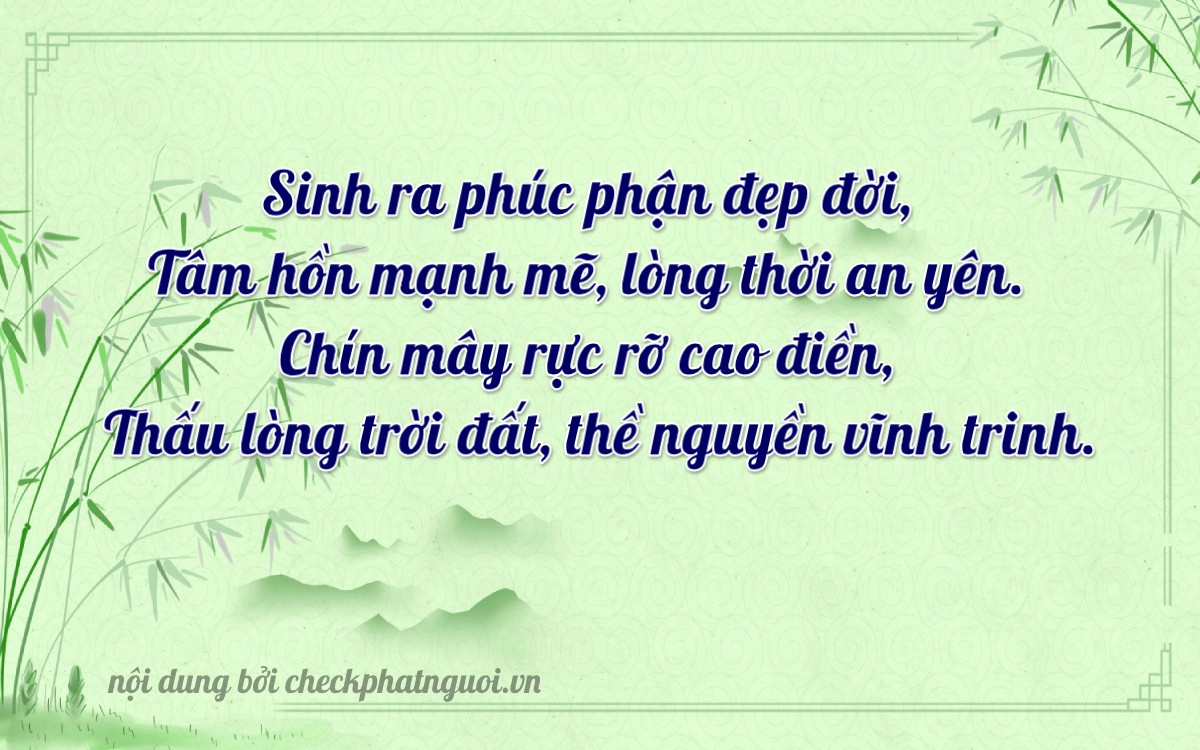 Bài thơ ý nghĩa cho <b>biển số 36A-08930</b> tại website checkphatnguoi.vn